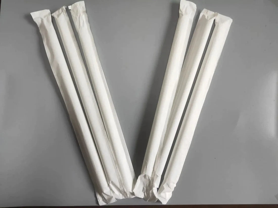 10in Plant Starch Individually Wrapped Straws (125pc*16bag) 独立淀粉吸管