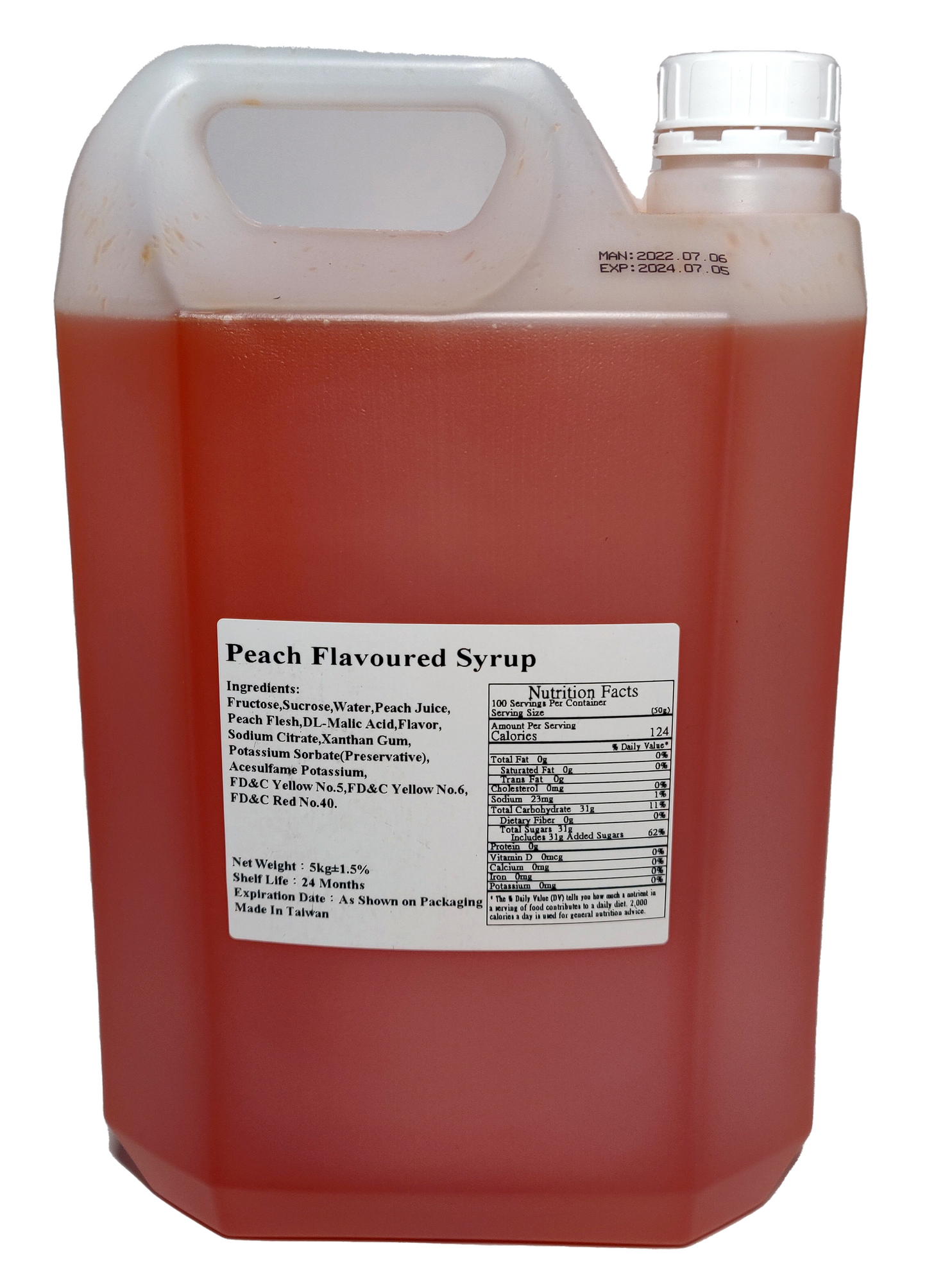 5kg Peach Syrup 水蜜桃汁